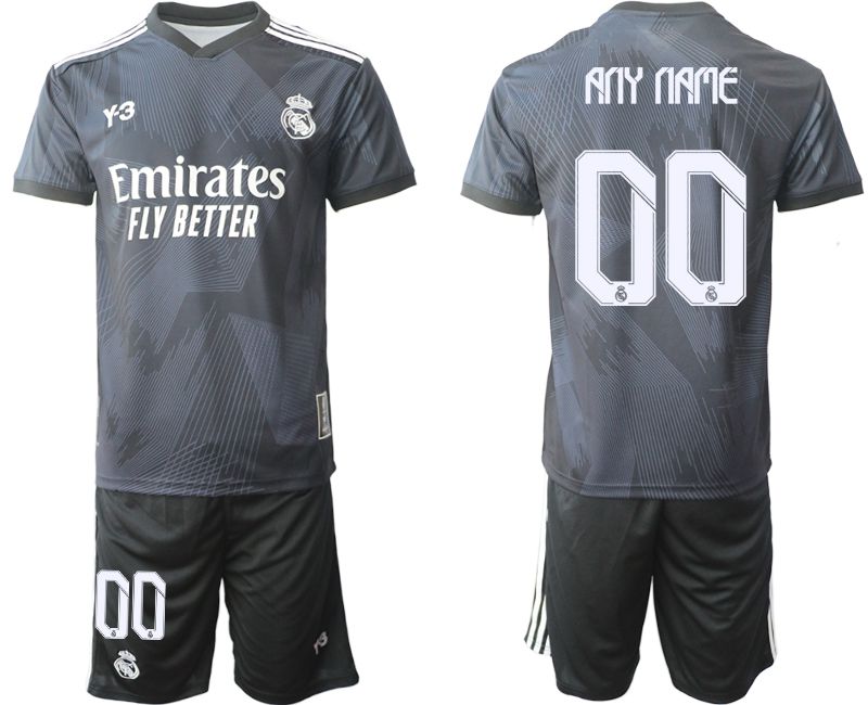 Men 2022-2023 Club Real Madrid Cuarta Camiseta Y3 de black customized Soccer Jersey
